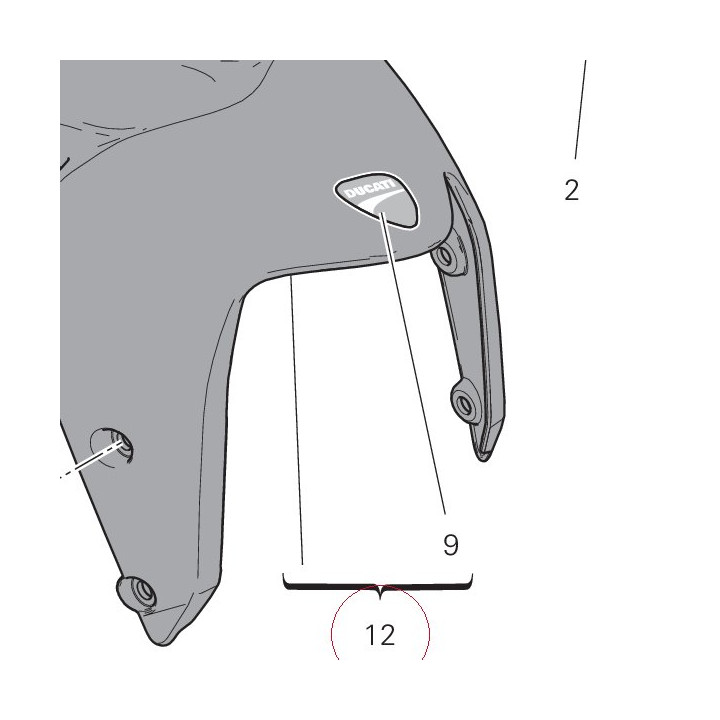 Front mudguard white 564P6571AW