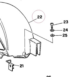 Rear mudguard 56510012B
