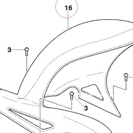 Rear mudguard 56510211A