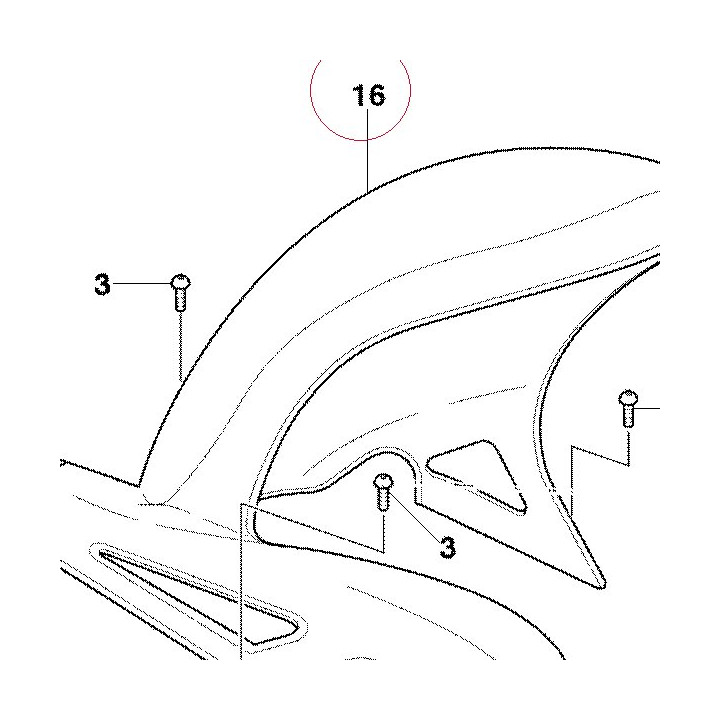 Rear mudguard 56510211A