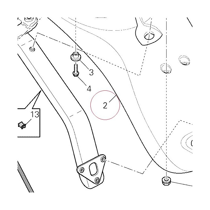 Rear mudguard 56510371AC