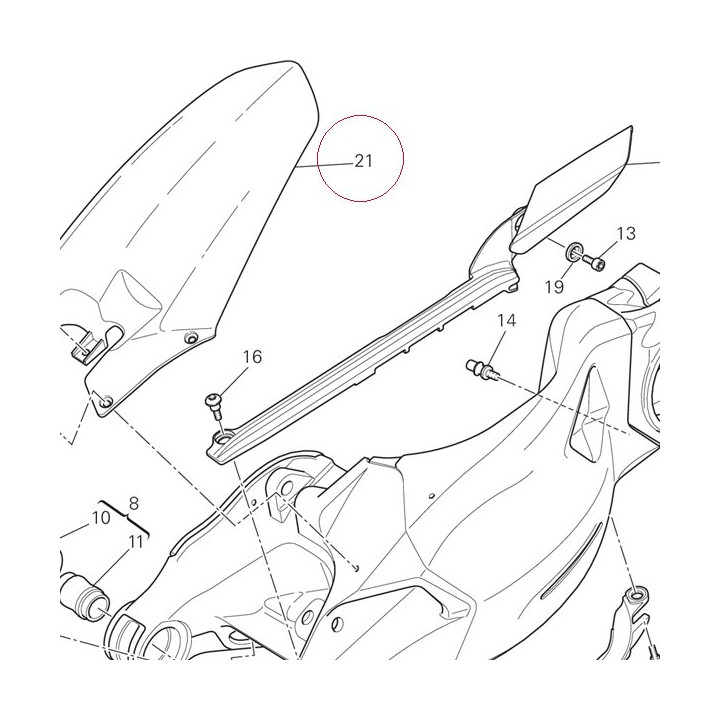 Rear mudguard 56510441B