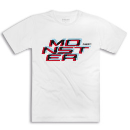 T-shirt Monster 3-D white — réf. 987703784 | Ducati Store