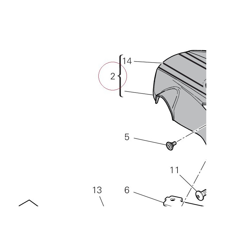 Rear mudguard 56511241AL