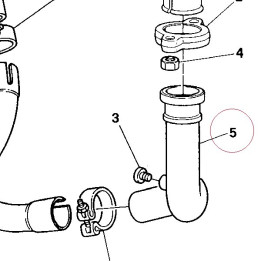 Horizontal exhaust pipe 57010142A