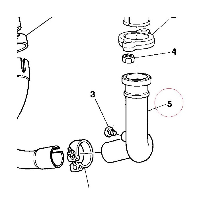 Horizontal exhaust pipe 57010142A