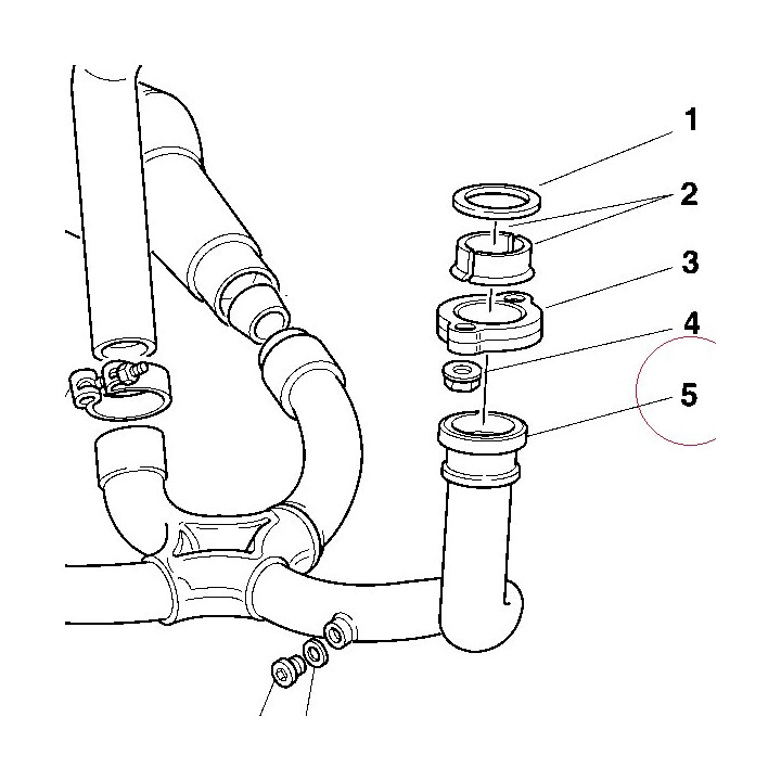 Horizontal exhaust pipe 57010201A