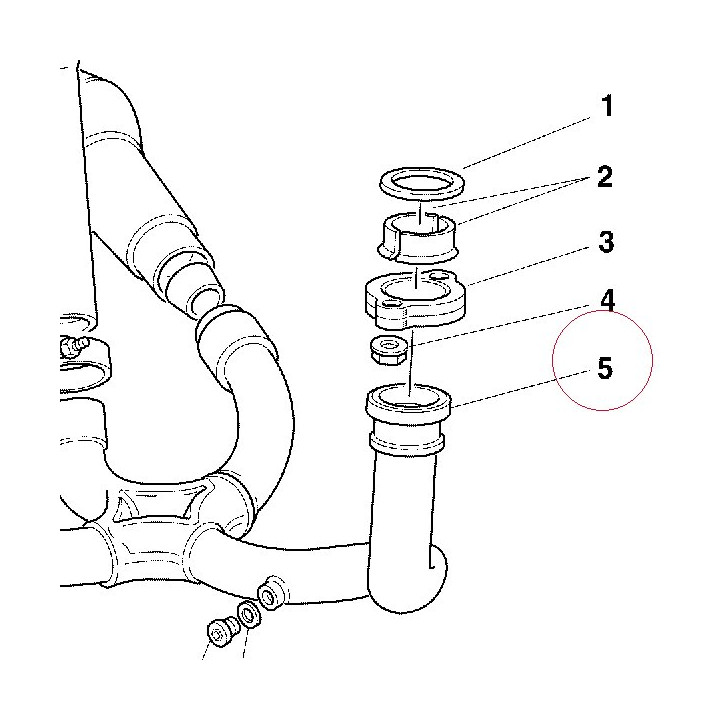 Horizontal exhaust pipe 57010291A