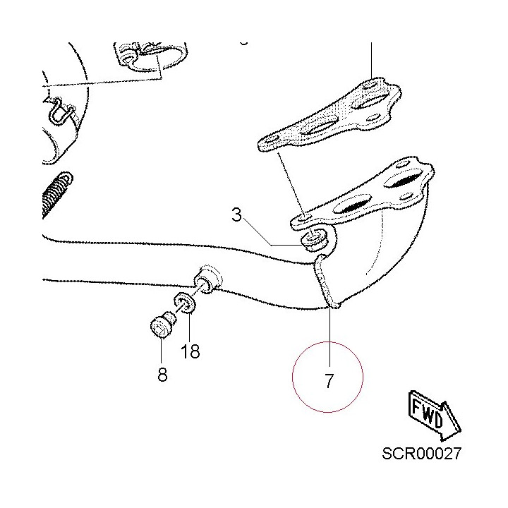 Horizontal exhaust pipe 57010351A