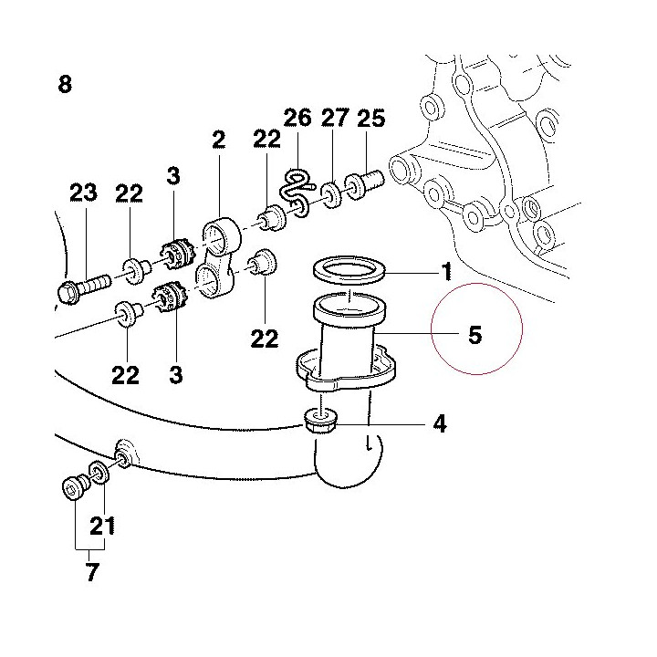 Horizontal exhaust pipe 57010652A