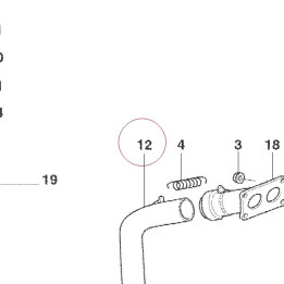 Vertical exhaust pipe 57010691A