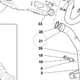 Horizontal head exhaust pipe 57010741B