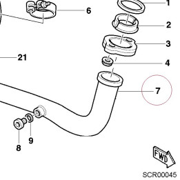 Horizontal exhaust pipe 57010821A