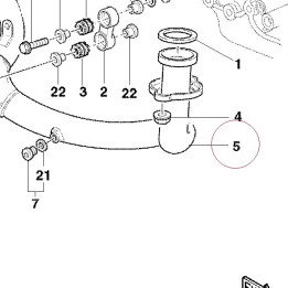 Horizontal exhaust pipe 57010881A