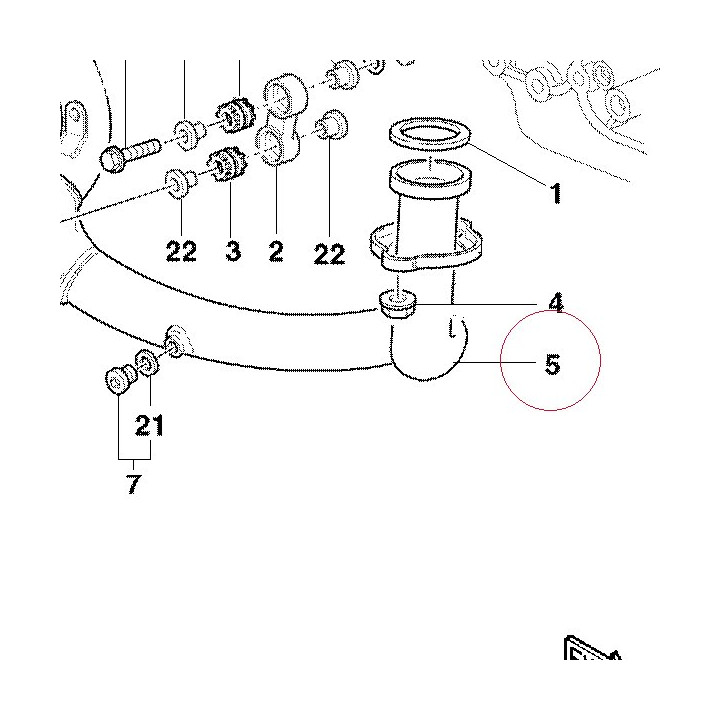 Horizontal exhaust pipe 57010881A