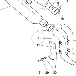 Horizontal exhaust pipe 57010961A