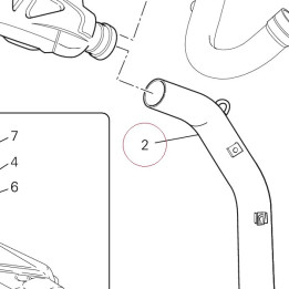 Horizontal exhaust pipe 57010991A
