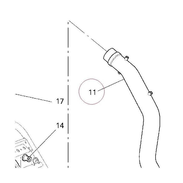 Balancer/silencer exhaust pipe 57011001B