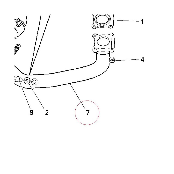 Horizontal head exhaust pipe 57011021B