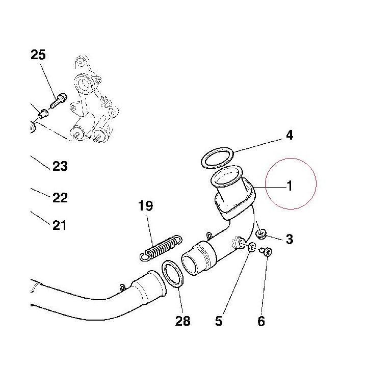 Horizontal exhaust pipe 57011241A