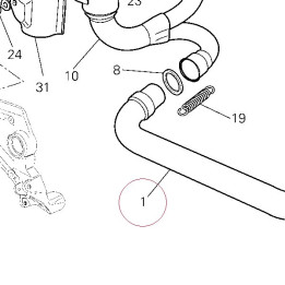 Horizontal head exhaust pipe 57011361A