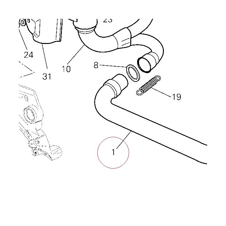 Horizontal head exhaust pipe 57011361A