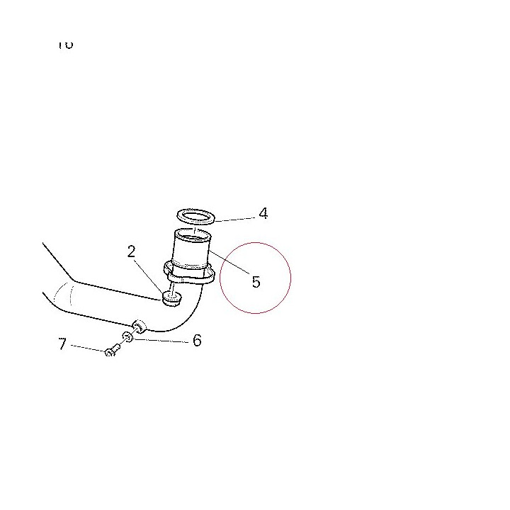 Horizontal head exhaust pipe 57011401B