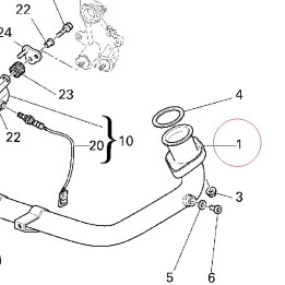 Horizontal exhaust pipe 57011501A