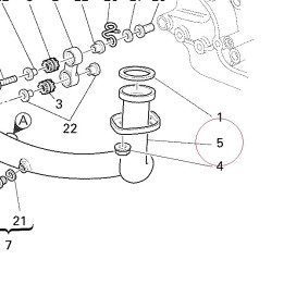 Horizontal exhaust pipe 57012521A