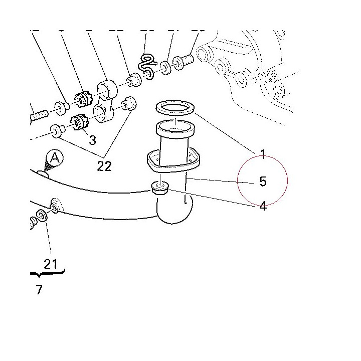 Horizontal exhaust pipe 57012521A