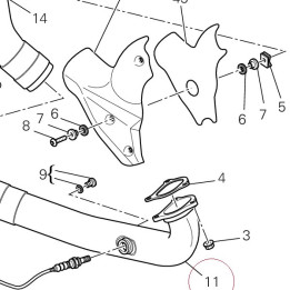Horizontal exhaust pipe 57012591B