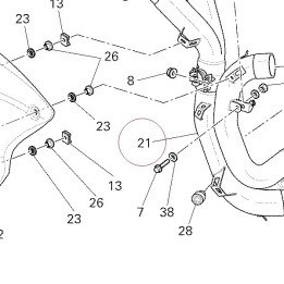 Pipe, exhaust center 57012602B