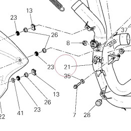 Pipe, exhaust center 57012605B