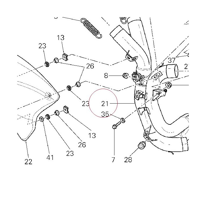 Pipe, exhaust center 57012606B