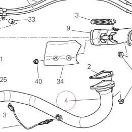 Horizontal head exhaust pipe 57012612A