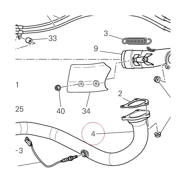 Horizontal head exhaust pipe 57012612A