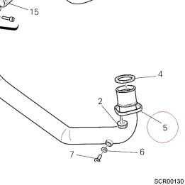 Horizontal exhaust pipe 57012621A