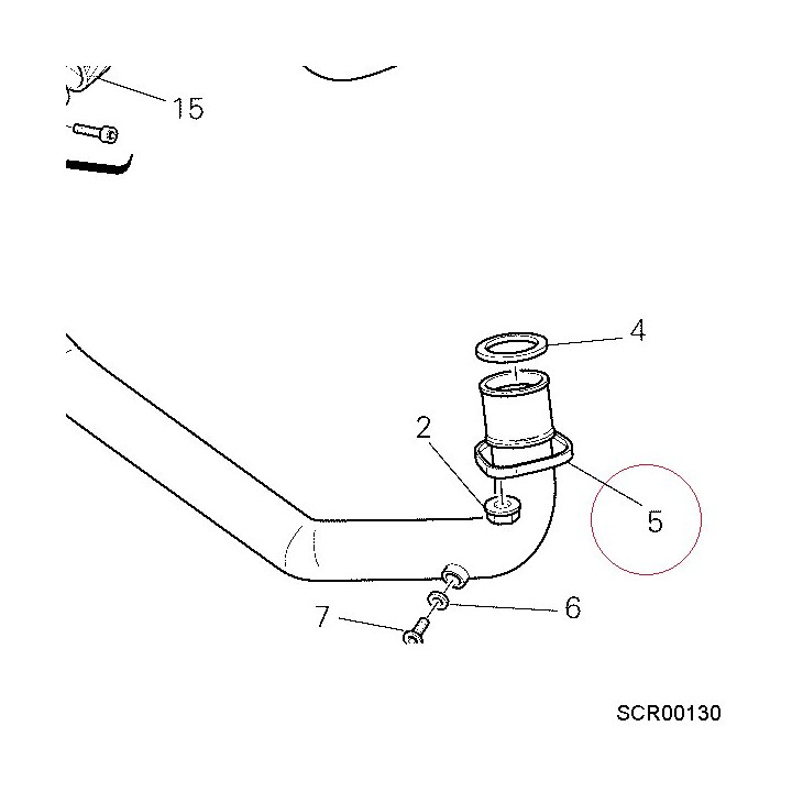 Horizontal exhaust pipe 57012621A
