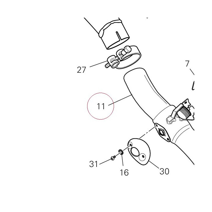 Exhausrt pipe assembly 57012651B