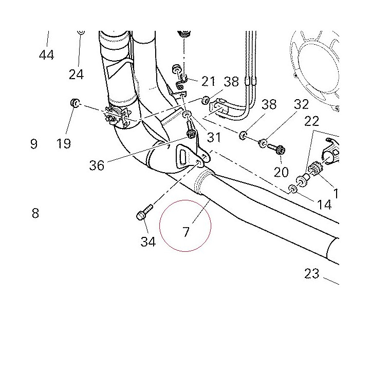 Pipe, exhaust center 57012681A