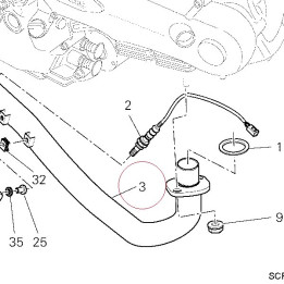 Horizontal exhaust pipe 57012733A
