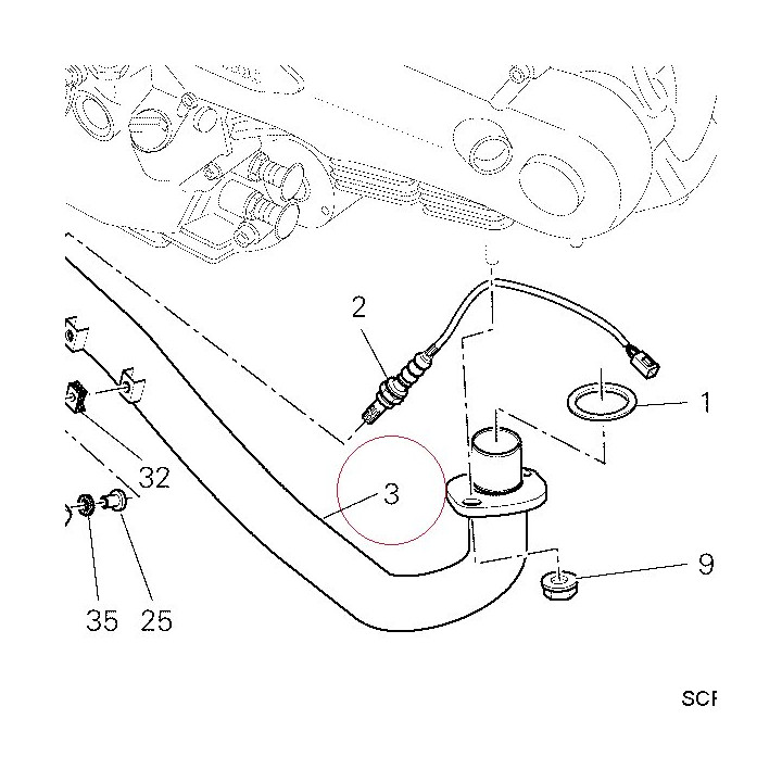 Horizontal exhaust pipe 57012733A
