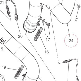 Exhaust pipe, horizontal head 57012881A