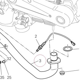 Horizontal exhaust pipe 57012891A