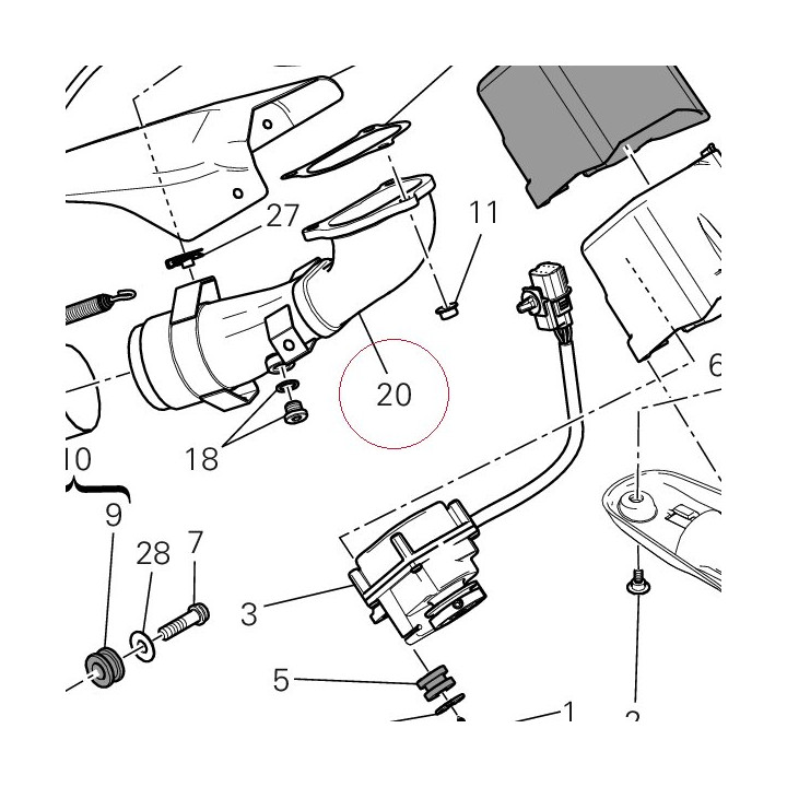 Exhaust manifold horizontal 57013061C