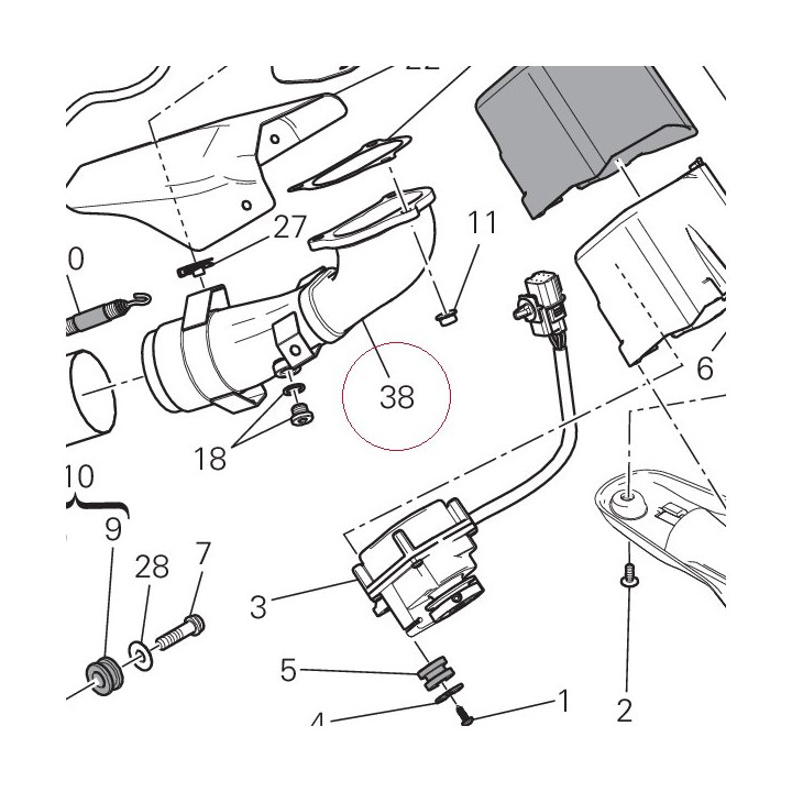 Exhaust manifold horizontal 57013062C