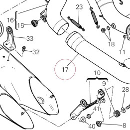 Exhaust pipe horizontal 57013072A