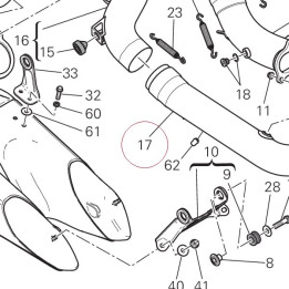Exhaust pipe horizontal 57013073A