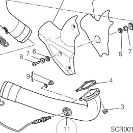 Horizontal exhaust pipe 57013132A