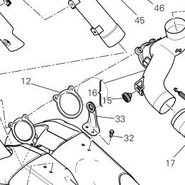 Pipe, exhaust center 57013152B